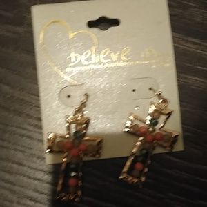 Very beautiful cross earrings